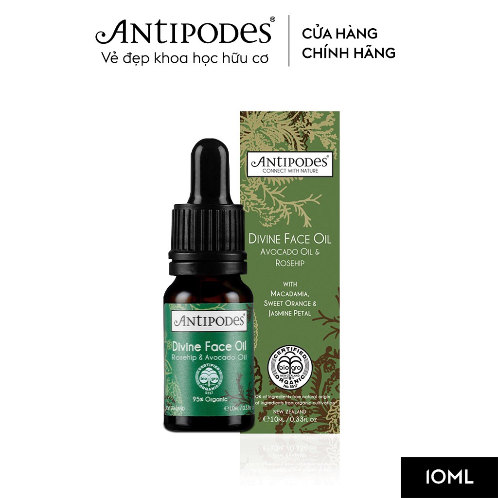 Tinh Dầu Dưỡng Da Mặt Antipodes Divine Face Oil Rosehip &amp; Avocado Oil 10ml