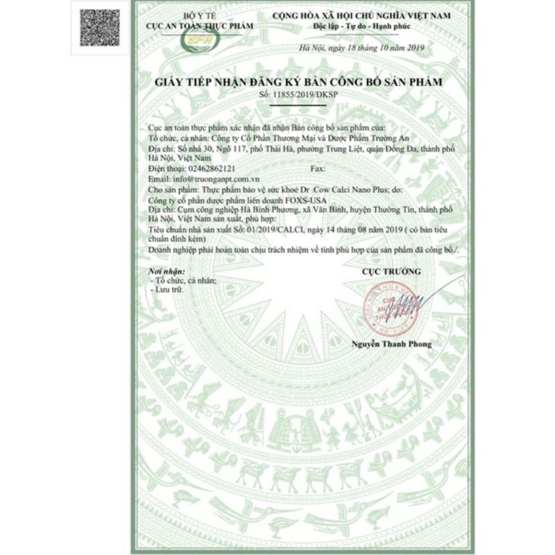 Siro Canxi Nano K2 cho bé bổ sung Vitamin D3 K2 MK7 - DR.COW CALCI NANO PLUS - Canxi nano Mk7 Hộp 20 ống