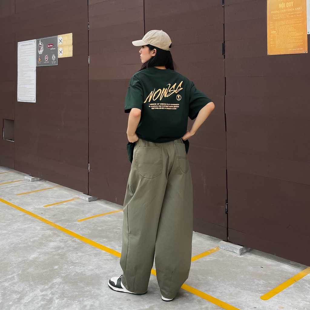 Áo thun NEEDS OF WISDOM Nowsaigon Brush Tee - Green - Local Brand Chính Hãng