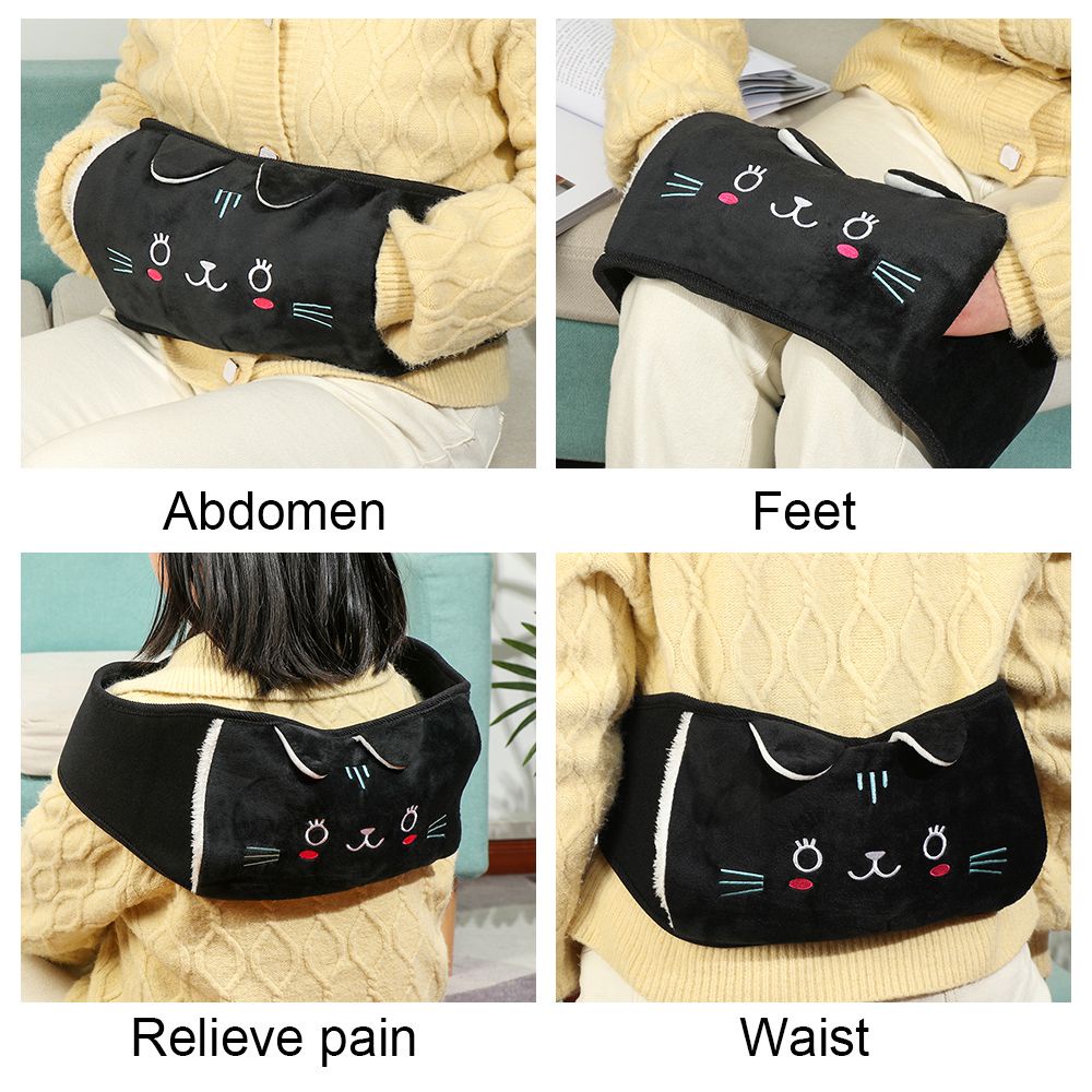 Vỏ Bọc Giữ Ấm Bình Nước Nóng In Họa Tiết Hoạt Hình Dễ Thương Chống Nổ Có Thể Sạc Lại Tiện Dụng