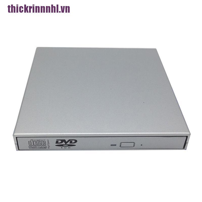 [rinhl]Slim External USB 2.0 DVD RW CD Writer Drive Burner Reader Player For Laptop PC