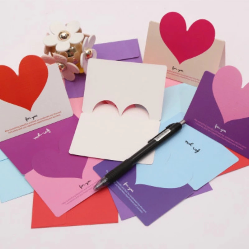Thiệp Chúc Mừng Sinh Nhật / Đám Cưới / Valentine Hình Trái Tim Nhiều Màu Sáng Tạo Thẻ