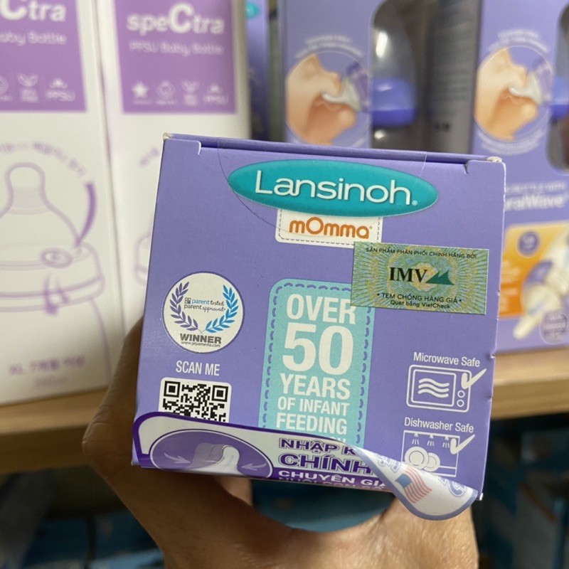 Bình sữa momma lansinoh 160ml, 240ml chính hãng
