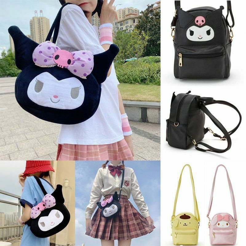 Túi đeo chéo/balo hình kuromi dễ thương cho nữ