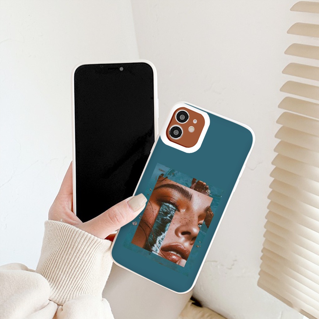 Ốp lưng điện thoại iphone cô gái Ocean Eyes ốp iPhone 13 / iPhone 12 vuông cạnh 6/7/8/plus/x/xs/max/11/pro/max