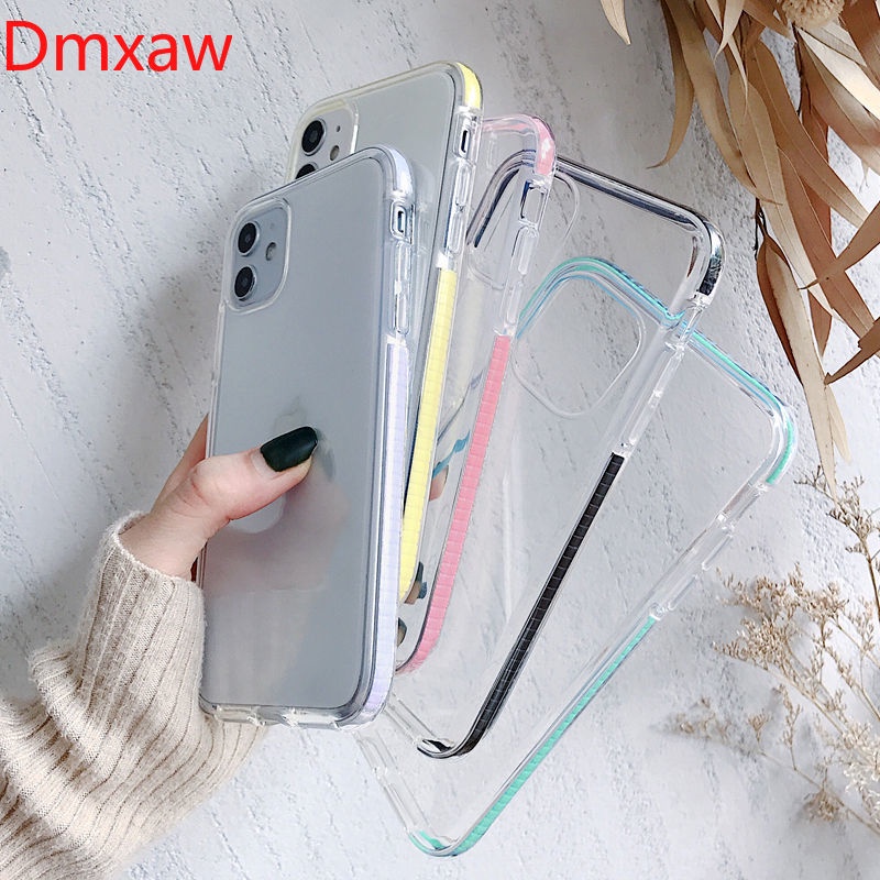 Ốp điện thoại mềm trong suốt chống sốc màu kẹo cho Xiaomi Redmi Note 9s 9 8 7 5 Pro Max K30 K20 Pro 6a