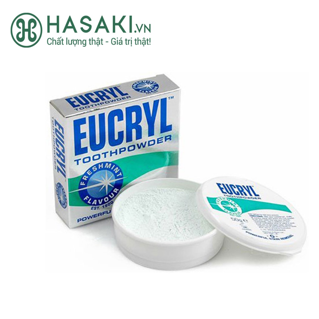  Bột Làm Trắng Răng Hương Bạc Hà EUCRYL Tooth Powder Freshmint 50g