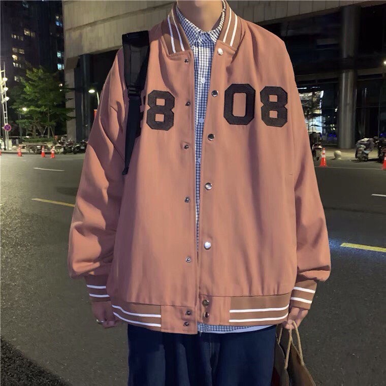 Áo khoác bóng chày  08  ,Áo bomber NỈ siêu mềm oversized , Phong Cách Ulzzang