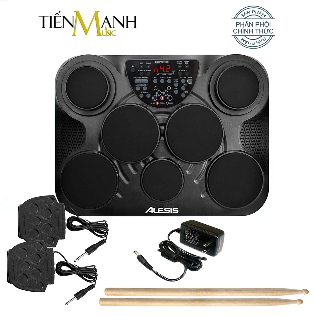 [Chính Hãng Mỹ] Bộ Trống Điện tử Alesis 7 Mặt Compactkit Ultra-Portable 7-Pad Electronic Digital Drum Kit