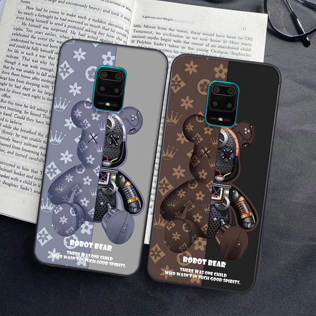 Ốp lưng Xiaomi REDMI NOTE 9S / NOTE 9 PRO in hình Gấu nâu - hồng, Gấu Be@rick  cực CUTE, DỄ THƯƠNG
