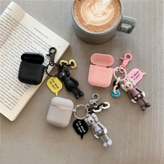 Combo móc khoá và vỏ đựng tai nghe airpods 1/2 hình Kaws siêu ngầu