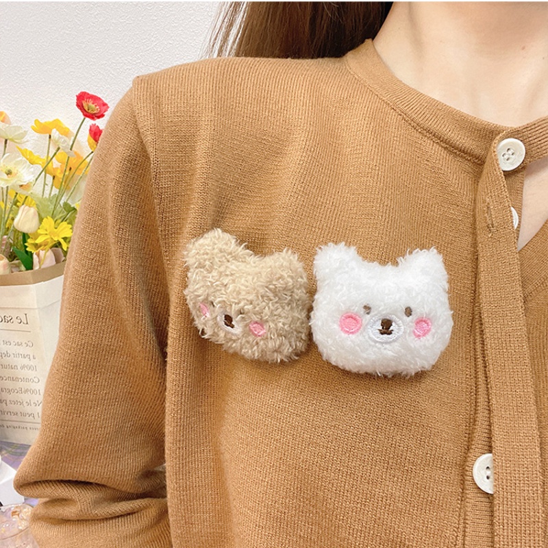 Ghim Cài Áo Hình Gấu Bông Dễ Thương Phong Cách Nhật Bản