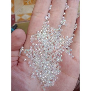 Hạt cườm tròn cừ 3mm 4mm 5mm 6mm giá rẻ làm rèm handmade thú cưng giỏ sách gói 100gr nhựa Acrylic