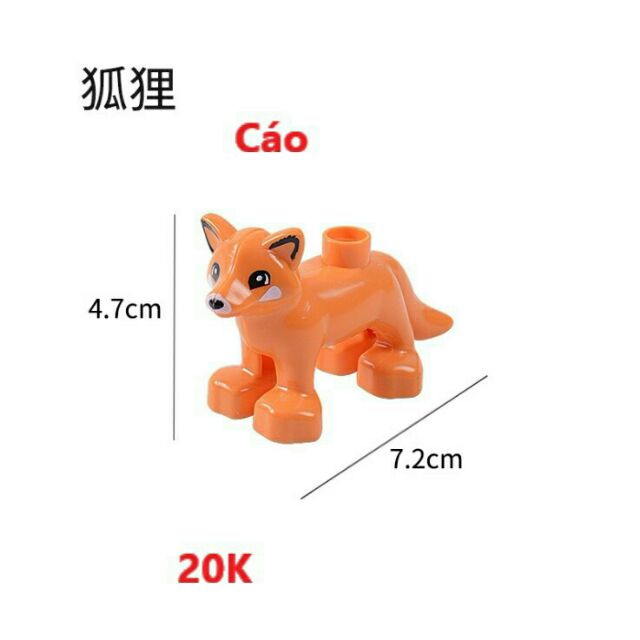 Hãng Gorock - các con vật tương thích duplo( gấu,cáo ,dê,ngựa,vịt,cáo,đà điểu,ngựa vằn)