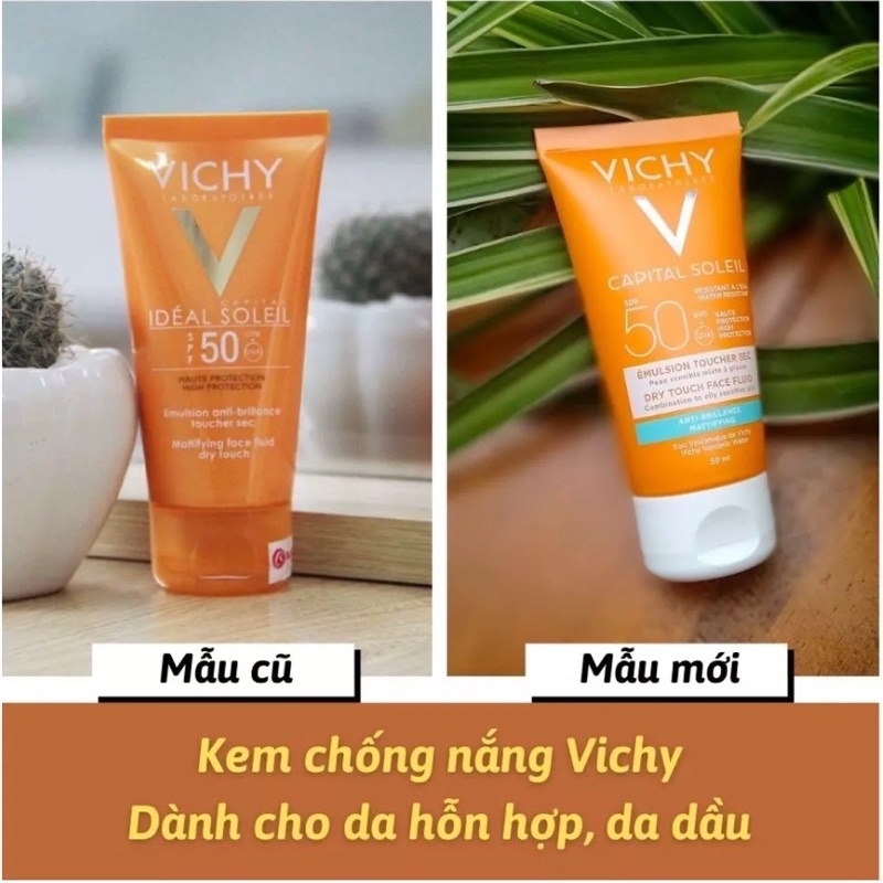 Kem chống nắng cho da dầu VICHY Ideal Soleil dry touch SPF 50+