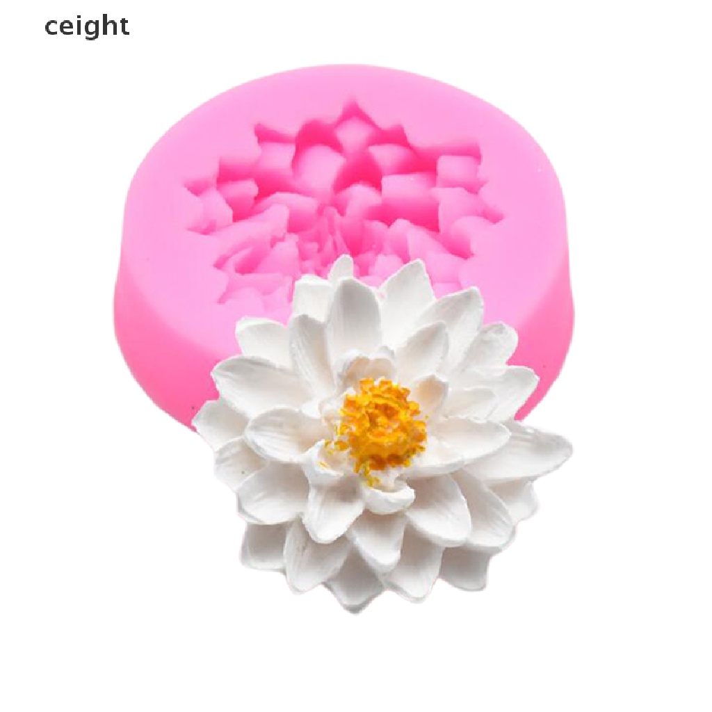 Khuôn silicone làm xà phòng bánh trang trí DIY tạo hình bông hoa cúc resin