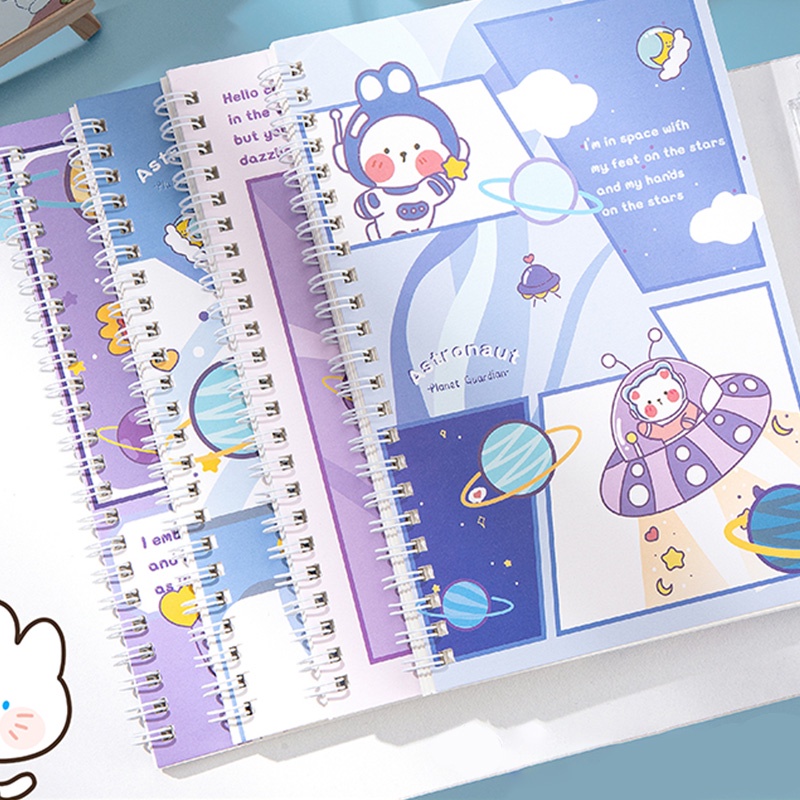 Bộ 60 Tờ Giấy A5 Họa Tiết Hoạt Hình Đơn Giản Xinh Xắn