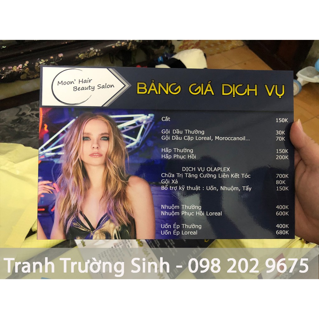 BẢNG GIÁ ĐỂ BÀN(Miễn phí thiết kế nội dung) FOMEX 15x21 | BigBuy360 - bigbuy360.vn