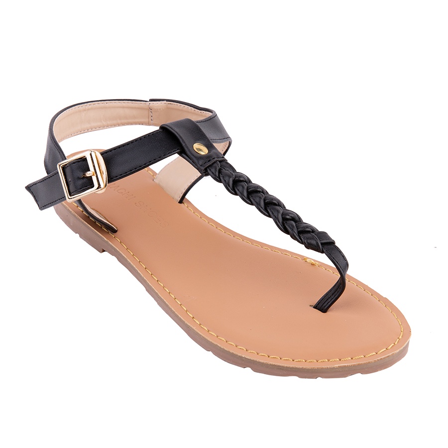 Dép Sandal xỏ ngón nữ đế bằng C098 - HachiShoes