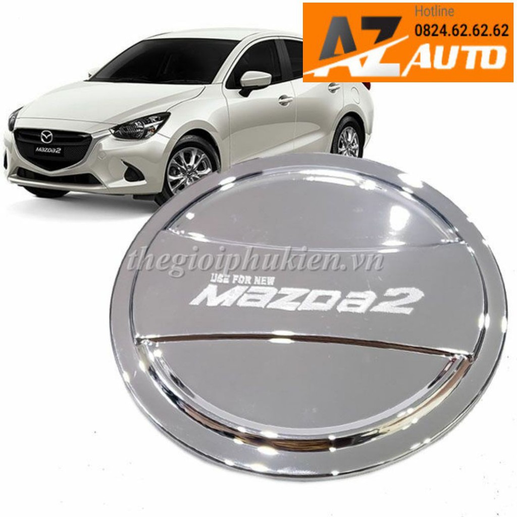 Ốp nắp bình xăng Mazda 2 - mạ Crom( hàng chất )