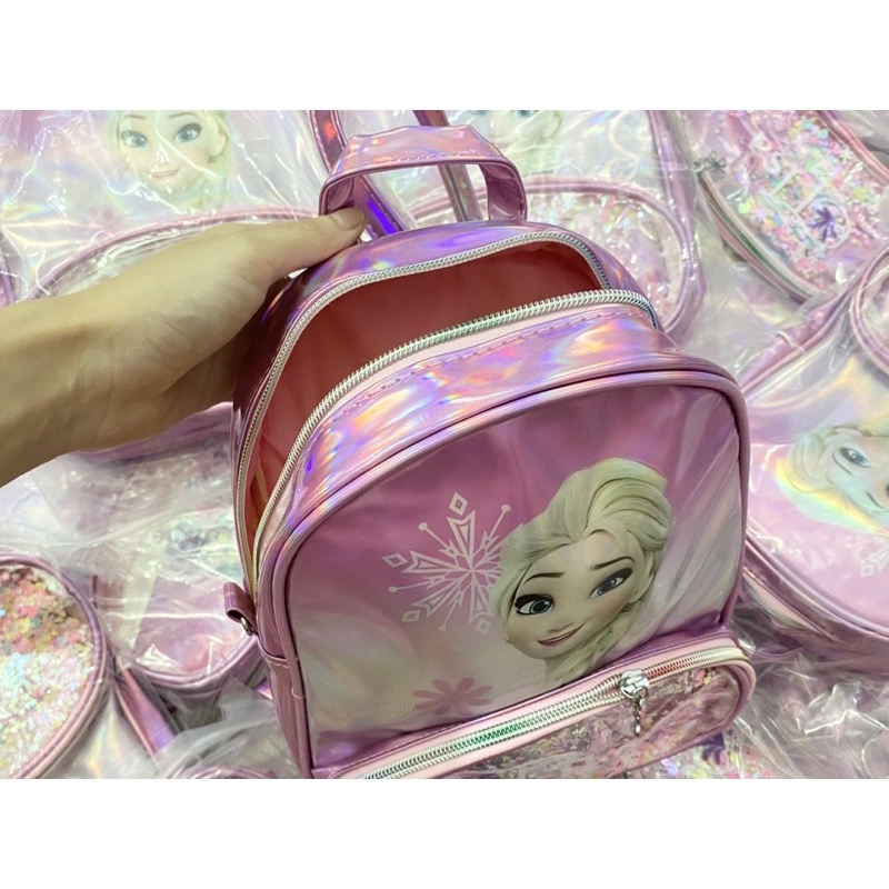 Balo Elsa Frozen nhũ hồng cho bé gái