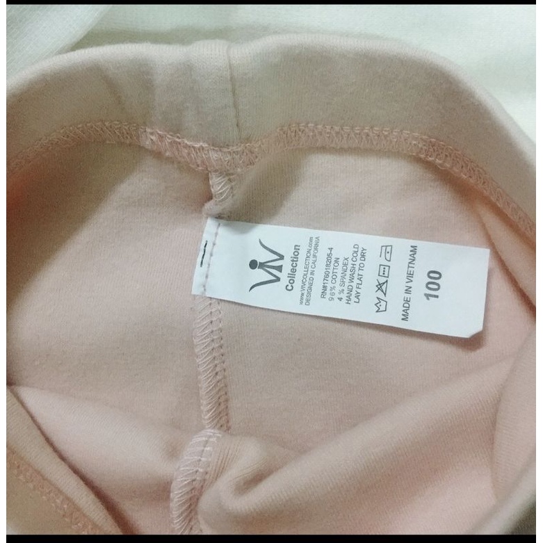 [110,130] Quần legging cotton thu đông dày dặn co giãn màu hồng/trắng/ghi cho bé gái xuất dư