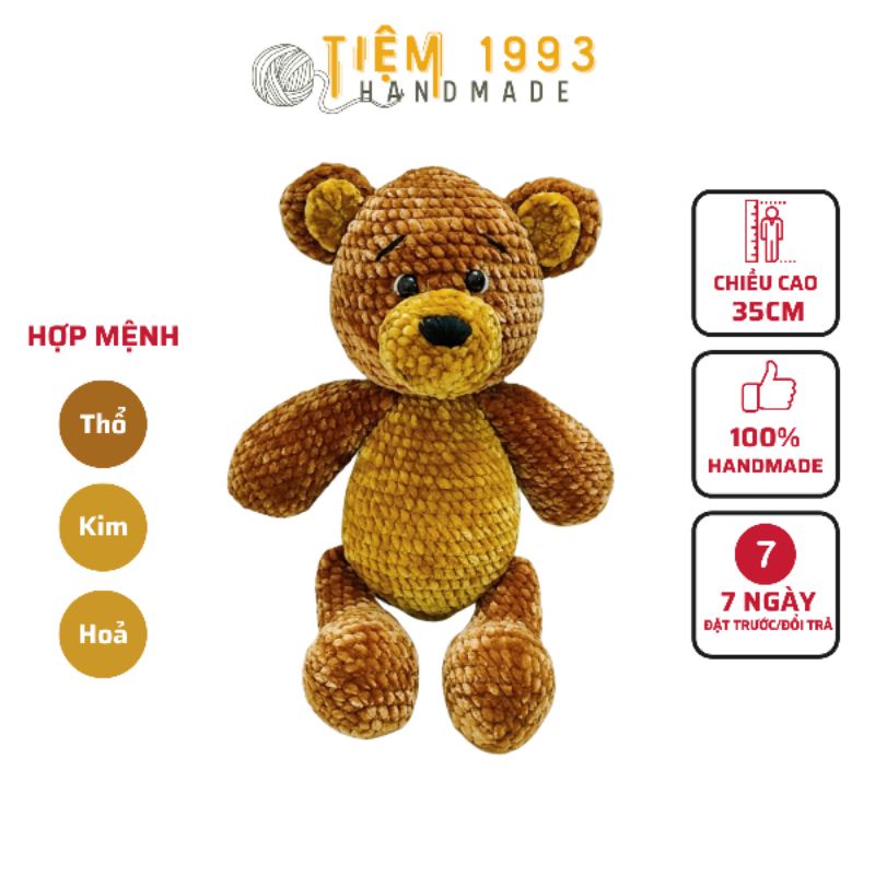 Quà tặng sinh nhật cho bé trai - Gấu bông Lovely Bear 35cm (hàng đặt trước)