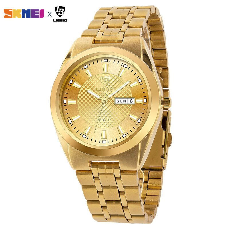 Đồng hồ quartz SKMEI L1020 mạ vàng sang trọng cho nam và nữ