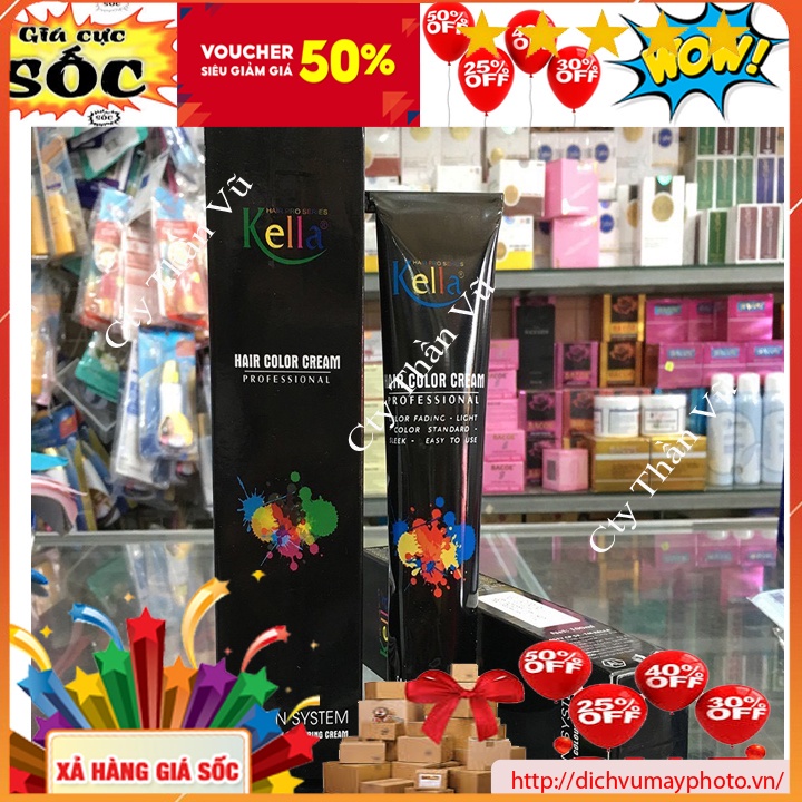 Kem nhuộm tóc chuyên nghiệp KELLA 100ML  Nhuộm Chuẩn Salon Lên Màu Đẹp kholinhkienmayin