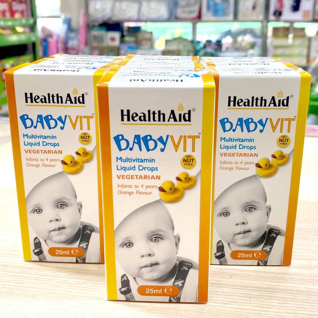 Healthaid Baby vit drops – bổ sung vitamin khoáng chất cho trẻ, tăng sức đề kháng 25ml (từ 0 đến 4 tuổi)