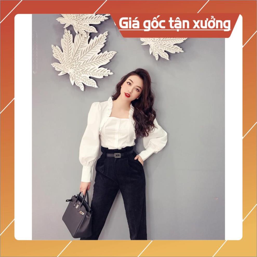 [Hàng Chất Lượng] (HÌNH THẬT) Áo Sơ Mi Cổ Chạy Bèo Tay Bo Cao