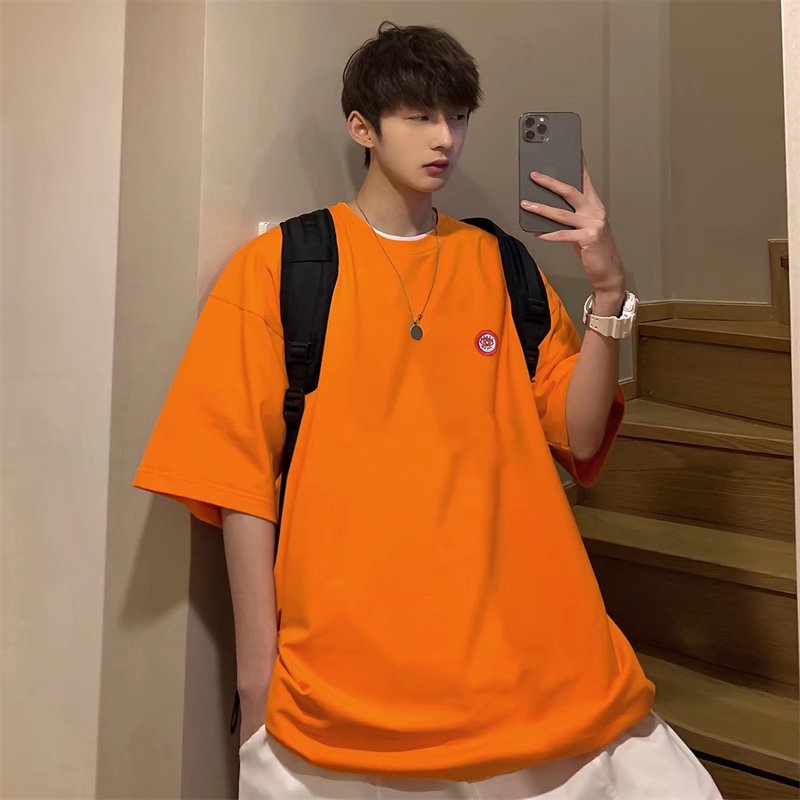 Áo Thun Tay Ngắn Dáng Rộng Mềm Mại Thêu Họa Tiết Thời Trang Mùa Hè Cho Nam