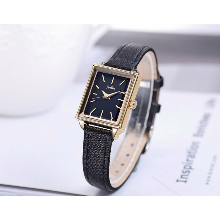 ĐỒNG HỒ NỮ JULIUS JA787 DÂY DA (ĐEN)