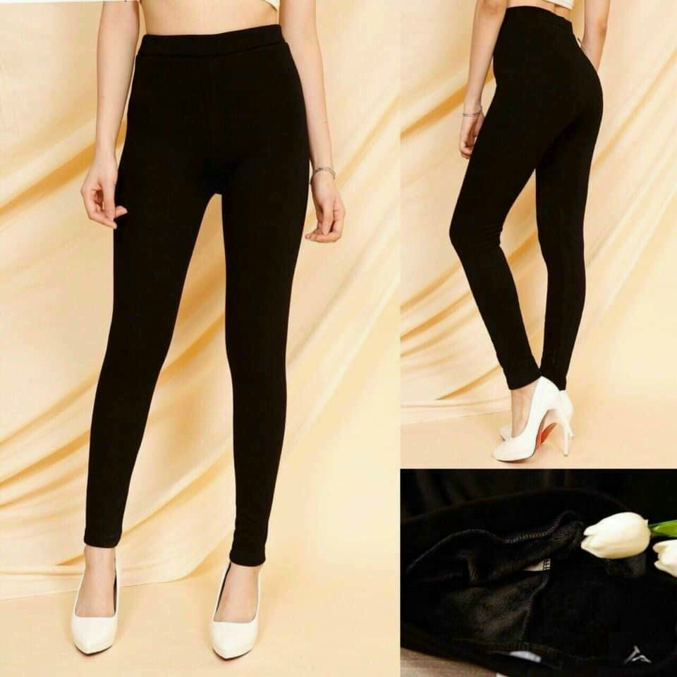 Quần Legging lót nỉ đại hàn co dãn 4 chiều chất đẹp lót lông dày dặn siêu ấm