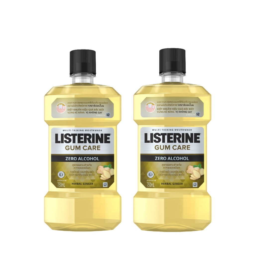 Nước Súc Miệng Gừng Listerine Không Cay Ngăn Ngừa Sâu Răng Hơi Thở Thơm Mát Sạch Mảng Bám Gum Care – Khongcoson