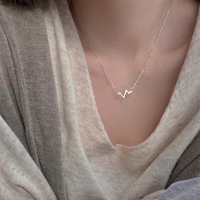 Vòng cổ Hình Nhịp Tim Đơn Giản Thời Trang Cho Nữ