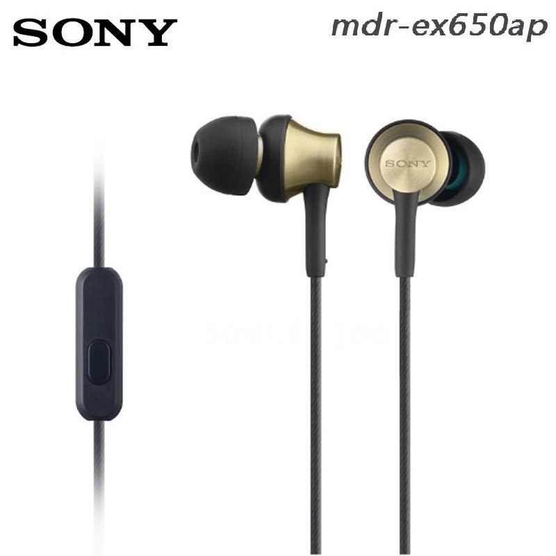 Sony MDR chính hãng - EX650AP 3,5 mm có tai nghe âm trầm nổi trong tai phổ biến với Mic