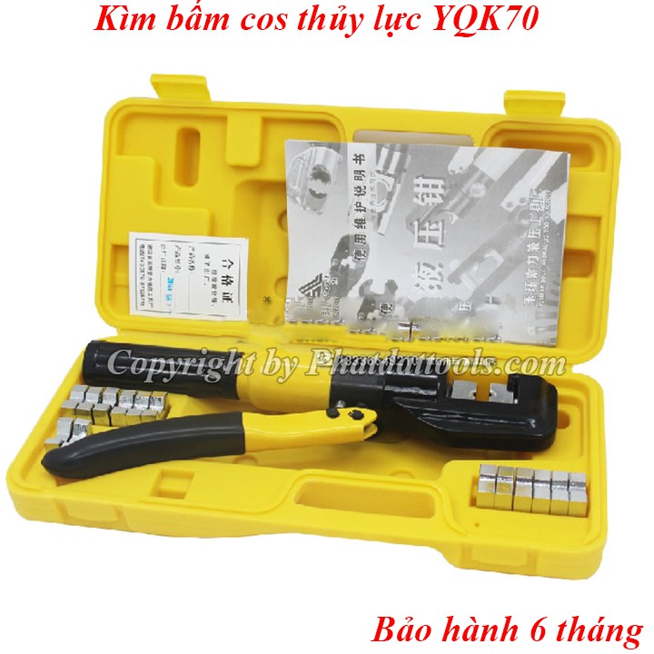 Kìm bấm cốt thủy lực YQK70-Hàm ép 4-70mm2