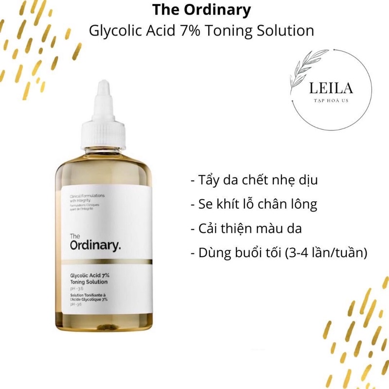 Toner AHA Glycolic The Ordinary