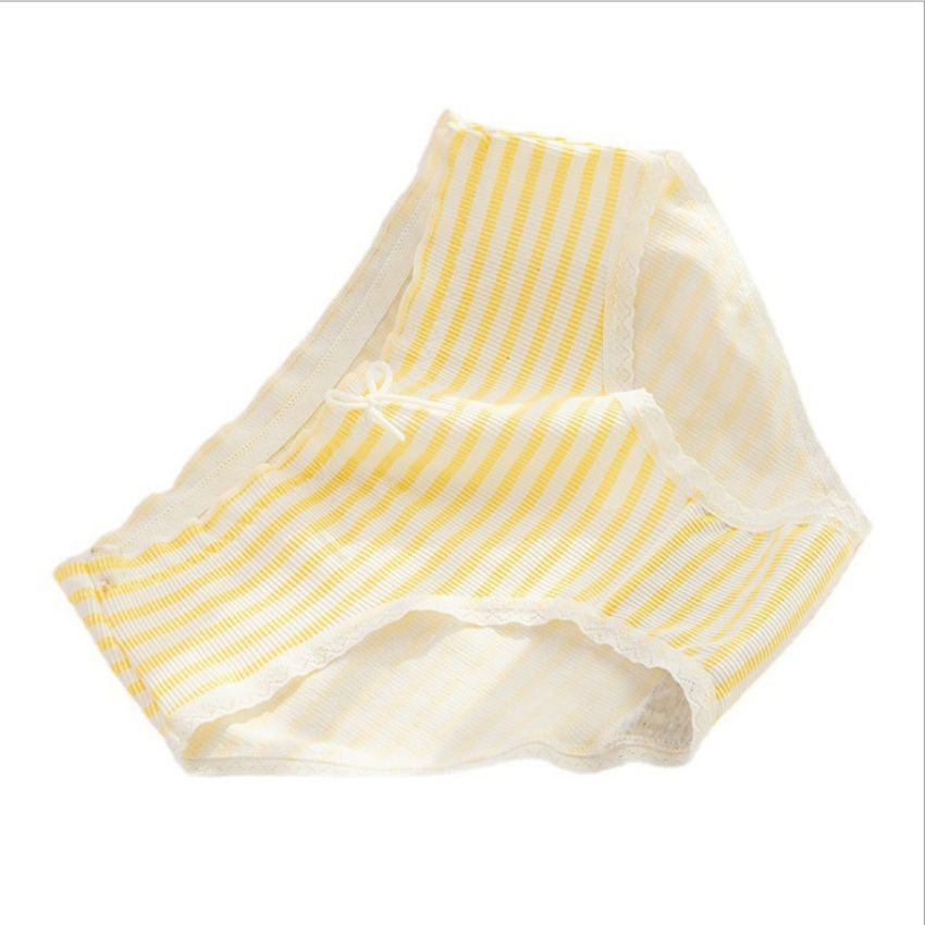 Quần lót nữ cotton kẻ sọc, quần chíp đính nơ cực kì cute, quần lót chất liệu mềm mại thoáng mát Kingshop L123