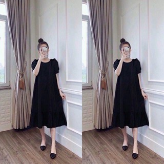 Đầm bầu công sở BCE510 chất thô đũi