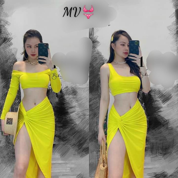 SÉT ĐỒ BƠI 3 CHI TIẾT 2 KIỂU PHÁ CÁCH FULL 3 MÀU | BigBuy360 - bigbuy360.vn