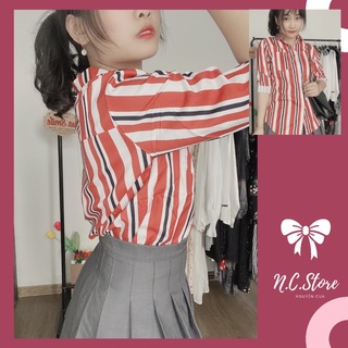 [XẢ HÀNG] Sơ Mi Nữ Lụa Nữ Kẻ Sọc ❤️ Hàng Đẹp❤️