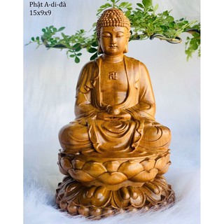 Tượng Đức Bổn Sư Thích Ca Mâu Ni để xe ôtô bàn làm việc cao 15 cm