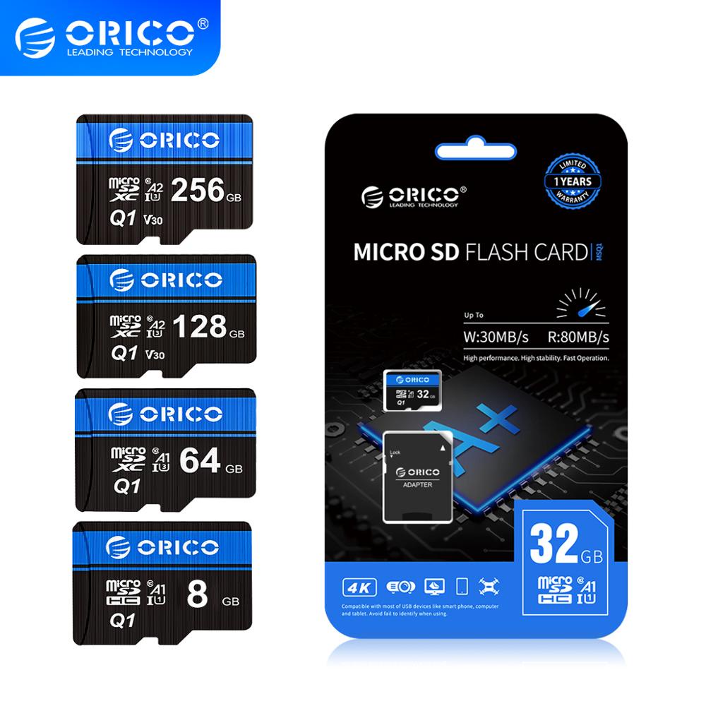 Thẻ nhớ TF ORICO MSQ1-32GB-BP mini 8GB 16GB 32GB 256GB 128GB 64GB 80Mb/s Class 10 cho máy bay điều khiển từ xa