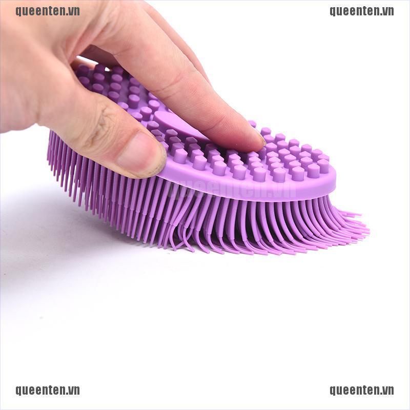 [Hàng mới về] Bàn chải tắm làm sạch da từ silicon mềm mại cho trẻ em tùy chọn màu sắc