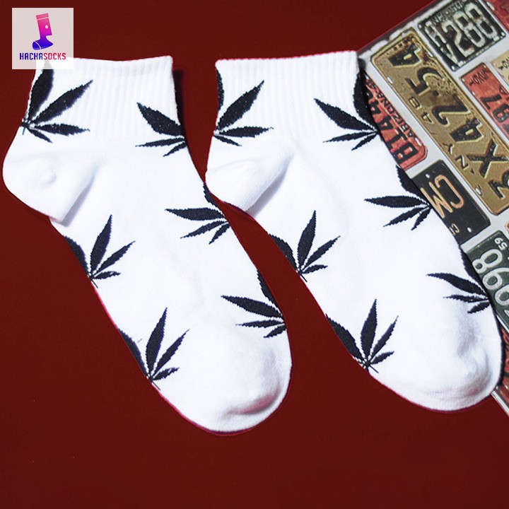 Vớ Ngắn Hình Chiếc Lá - Tất Họa Tiết Lá Cỏ