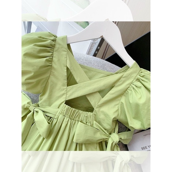 Đầm cốm mẹ và bé