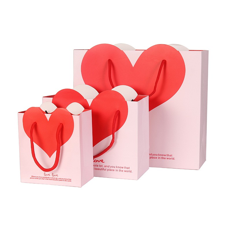 Túi quà giấy hình trái tim nhiều mẫu quà tặng sinh nhật valentine phụ kiện thời trang king9 | BigBuy360 - bigbuy360.vn