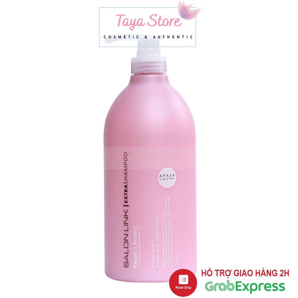 Dầu gội xả Salon Link Extra Nhật Bản 1000ml dầu gội dành cho tóc gãy rụng, xơ rối, tóc tổn thương do uốn nhuộm